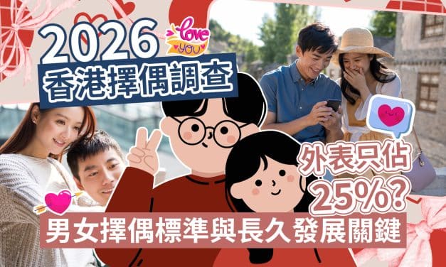 2026香港擇偶調查｜外表只佔25%？男女擇偶標準與長久發展關鍵